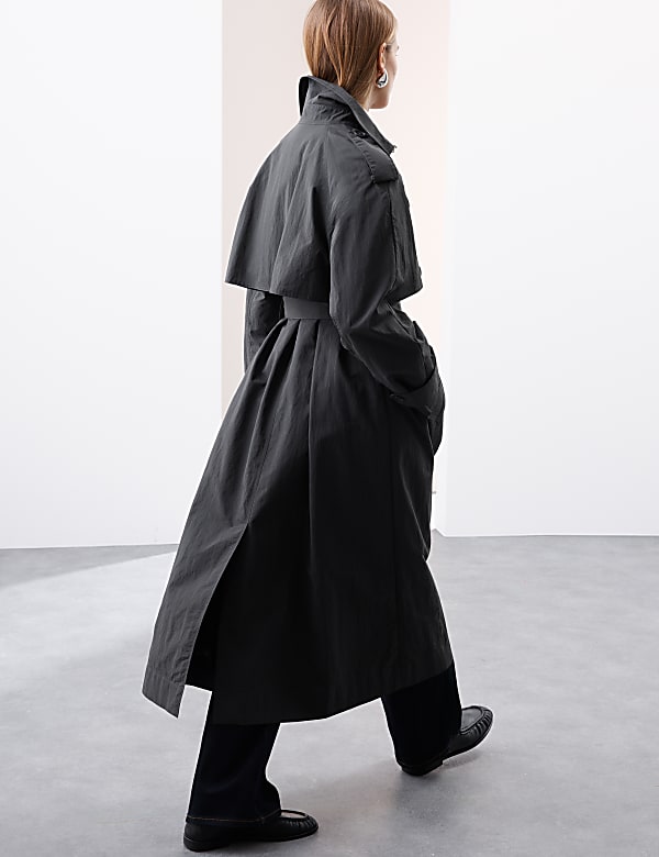 Technical Showerproof Longline Trench Coat - NO