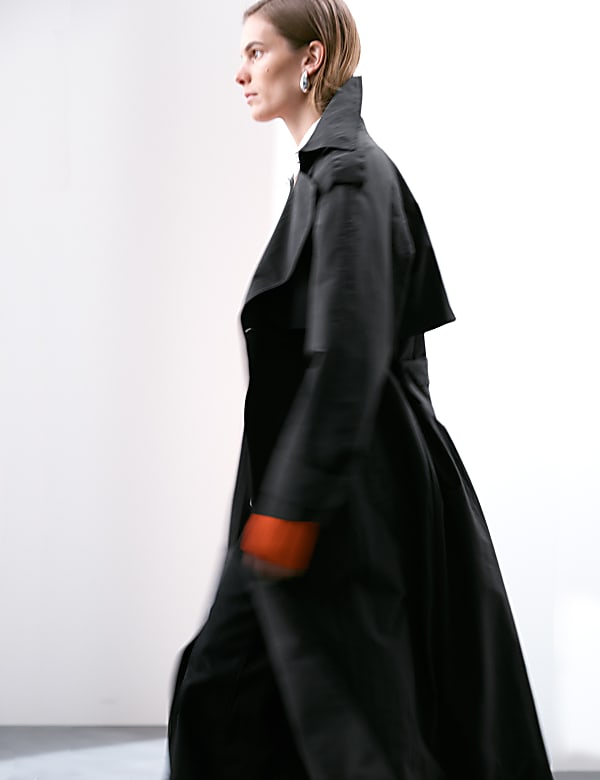 Technical Showerproof Longline Trench Coat - NO