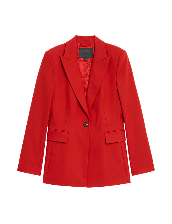 Tailored Single Breasted Blazer with Wool