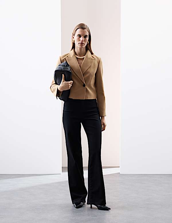 Cropped Blazer With Wool - JO