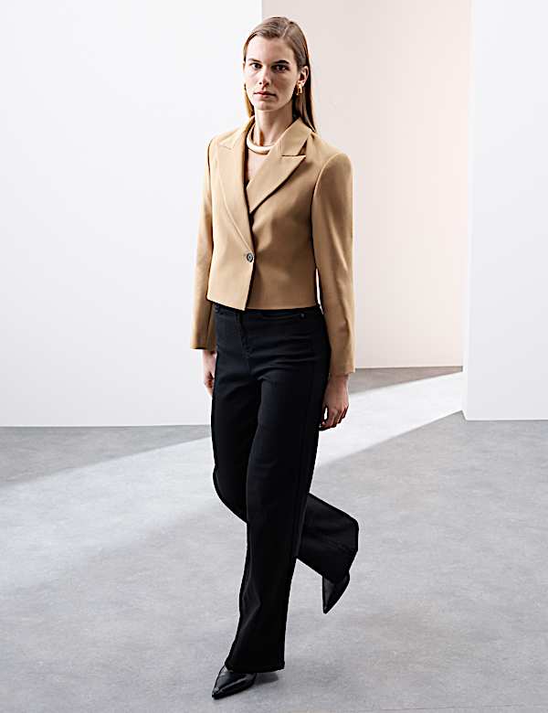 Cropped Blazer With Wool - JO