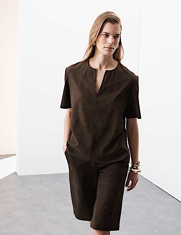 Pure Suede Kaftan Top - JO