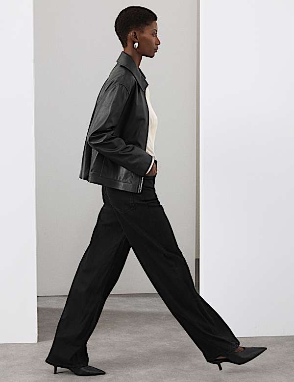 Zuiver leren truckerjack - NL