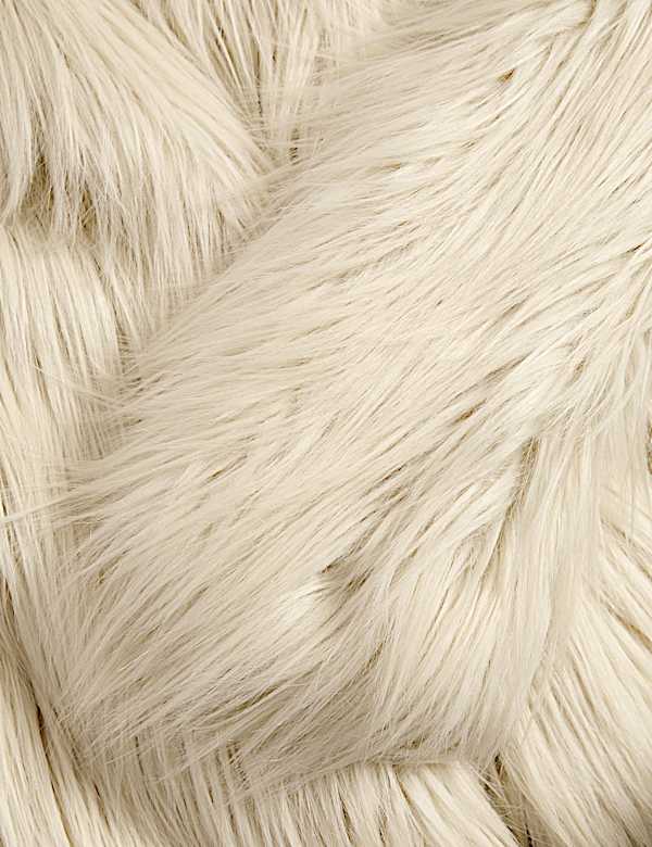 Faux Fur Collared Longline Coat - NZ