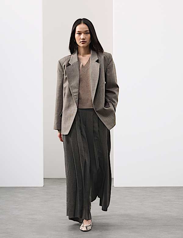 בלייזר מצמר טהור בגזרה נינוחה - IL