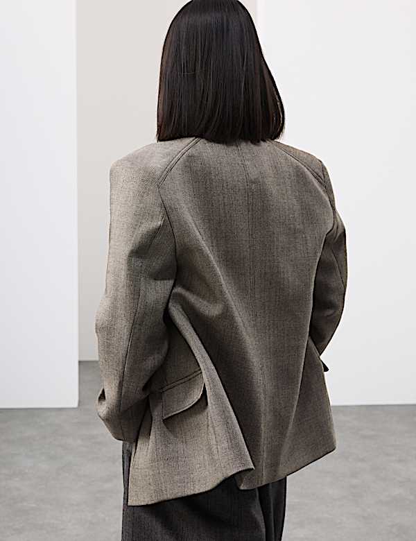 בלייזר מצמר טהור בגזרה נינוחה - IL