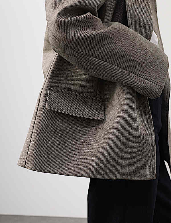 בלייזר מצמר טהור בגזרה נינוחה - IL