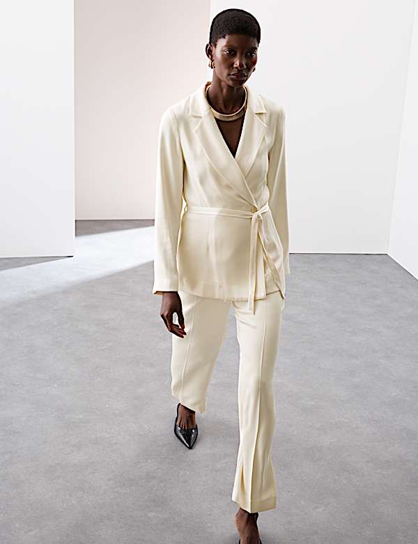 Twill Belted Blazer - GR