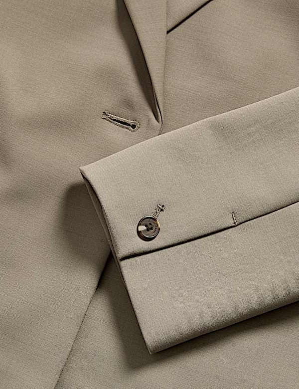 Wool Blend Double Breasted Blazer