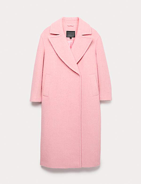 Wool Blend Herringbone Tailored Coat - IL