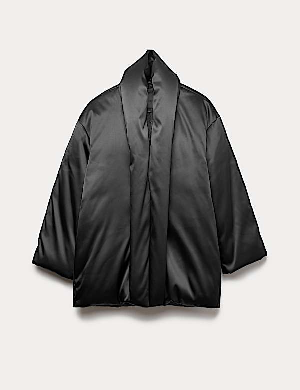 Manteau molletonné en satin - BE