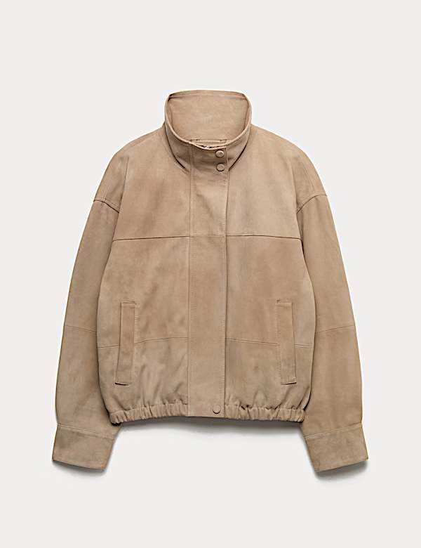 ז'קט בלוזון מזמש עם צווארון גבוה - IL