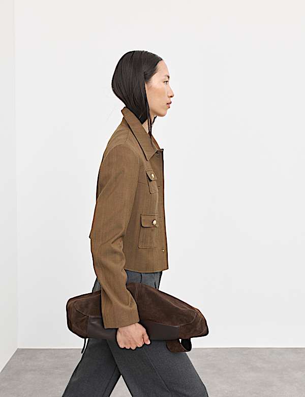 Kort jasje van katoenmix en keperstof - BE