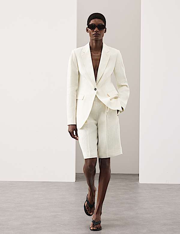 Pure Linen Tailored Blazer - TW