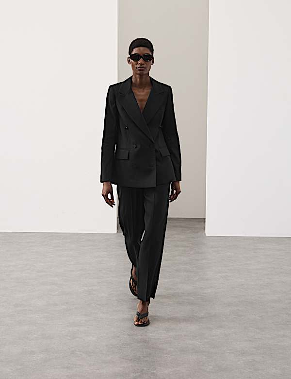 Lyocell Rich Tailored Double Breasted Blazer - JO