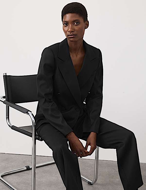 Lyocell Rich Tailored Double Breasted Blazer - JO