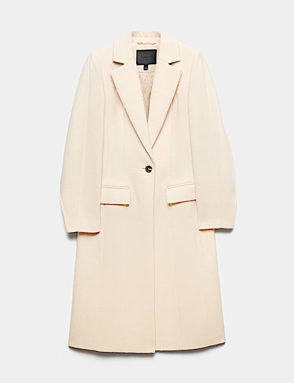 Wool Blend Longline Tailored Coat - AU