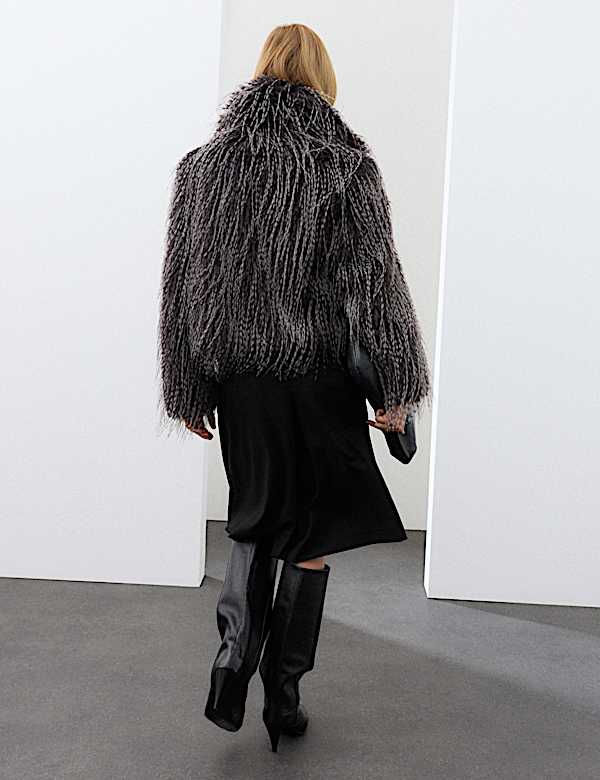 Short Tipped Faux Fur Jacket - CA