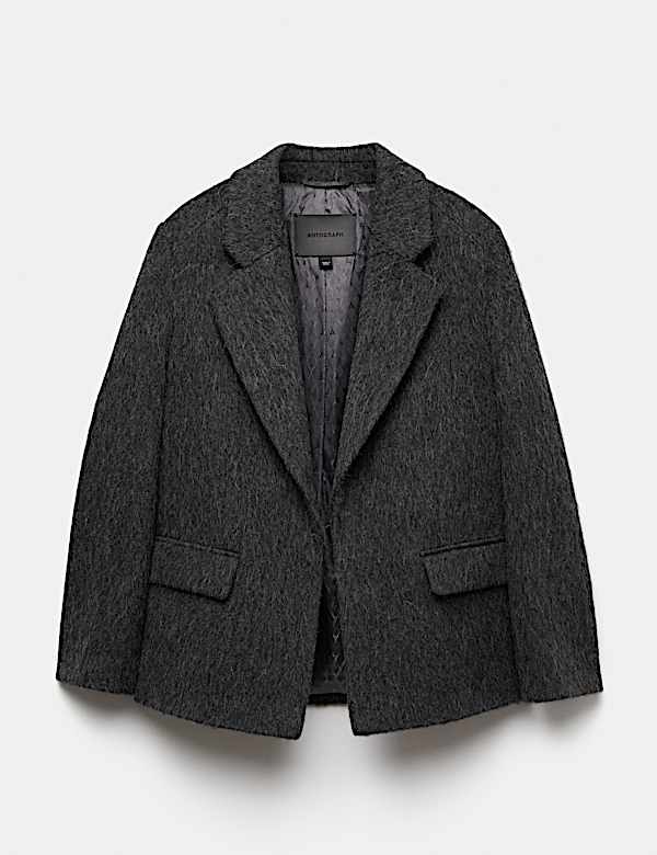 Wool Rich Brushed Tailored Jacket - US