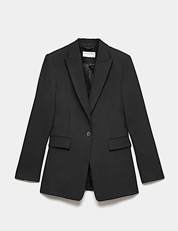 Pure Wool Tailored Single-Breasted Blazer - IS