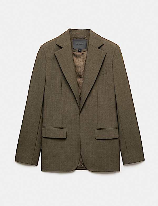 Wool Blend Tailored Blazer - IL