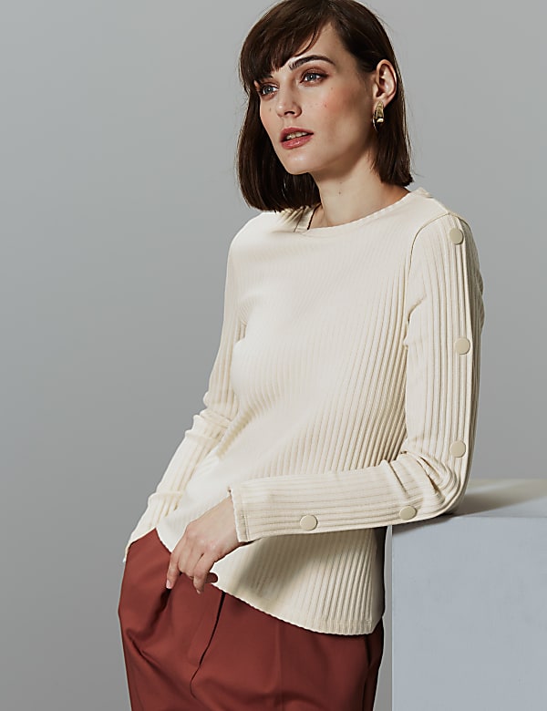 Textured Long Sleeve T-Shirt