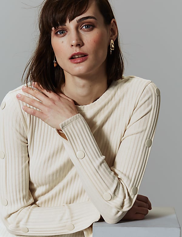 Textured Long Sleeve T-Shirt