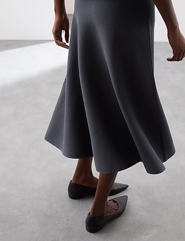Black midi skirt a line sale