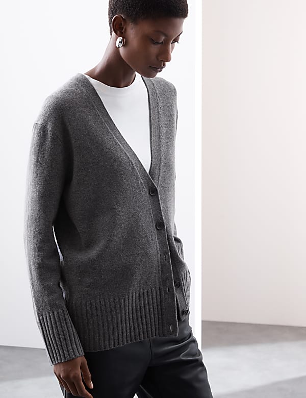 Merino Wool Rich Cardigan With Cashmere