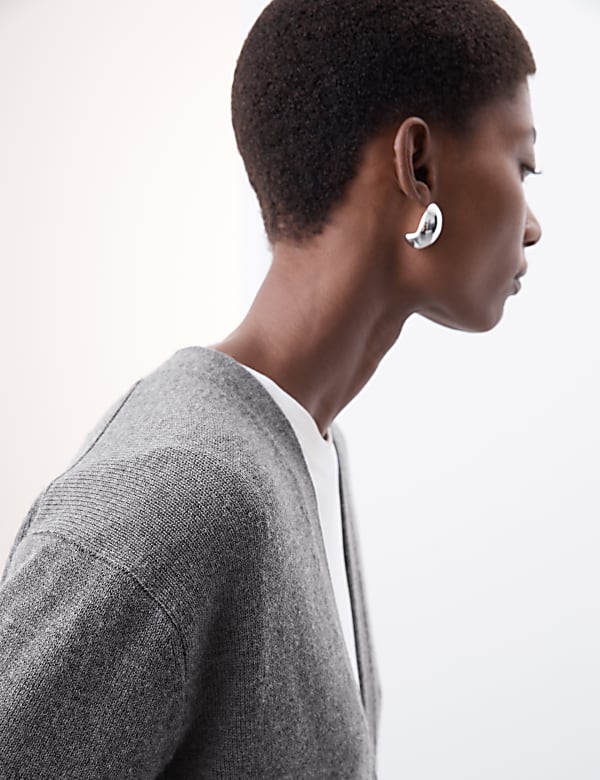 Merino Wool Rich Cardigan With Cashmere - VN