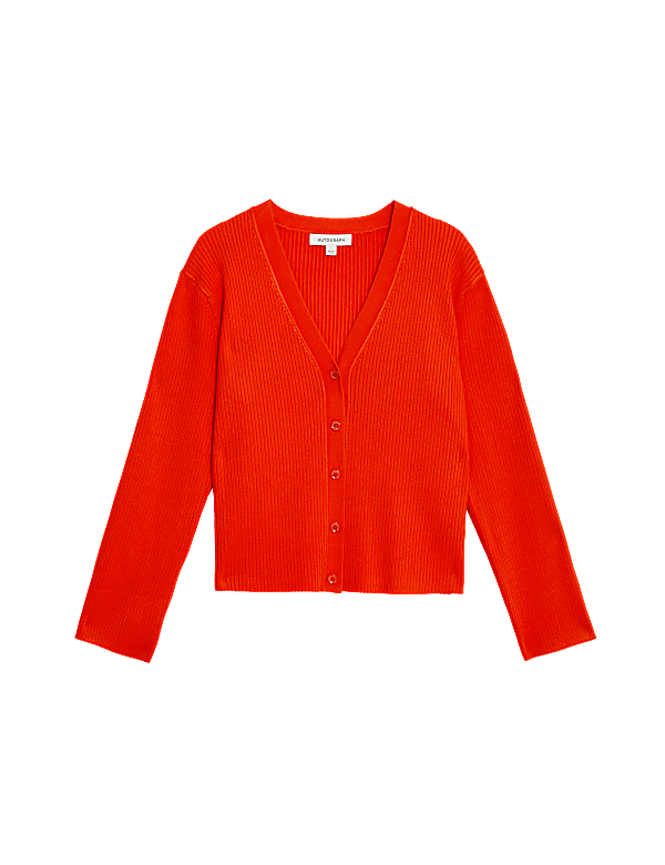 Textured Button Front Cardigan