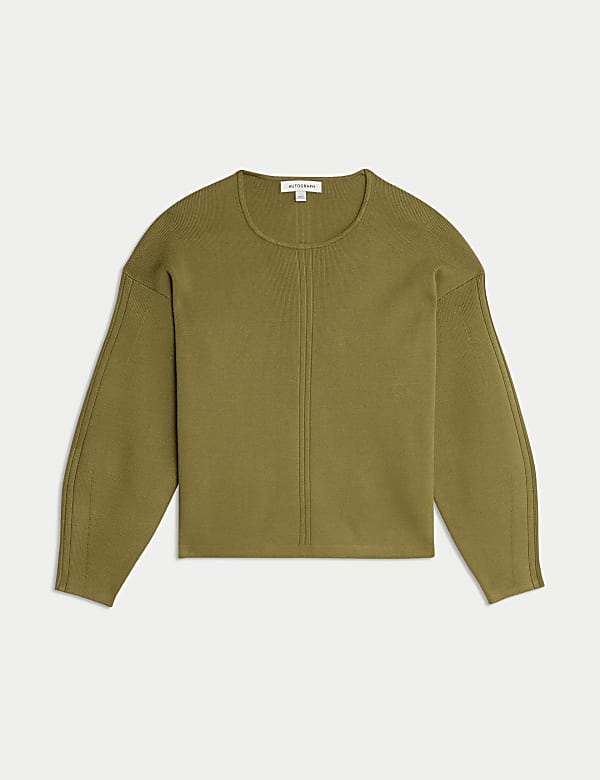 Crew Neck Blouson Sleeve Jumper - LT
