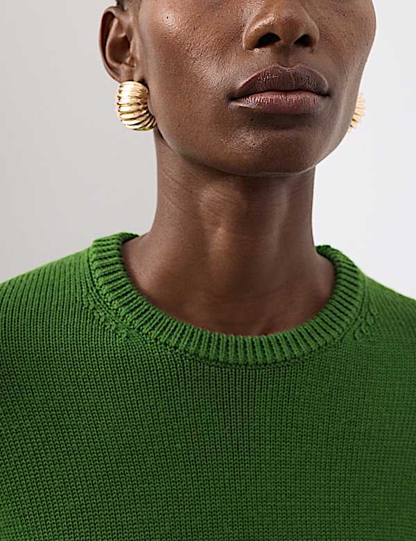 Pure Merino Wool Ribbed Crew Neck Jumper - NZ