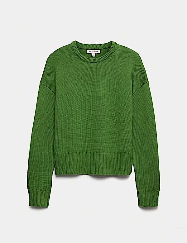 Pure Merino Wool Ribbed Crew Neck Jumper - NZ