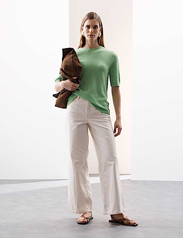 Textured Knitted Top With Alpaca and Merino Wool - NL