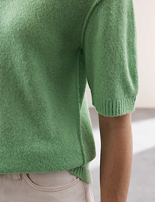 Textured Knitted Top With Alpaca and Merino Wool - RS