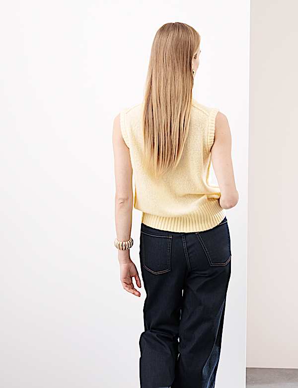 Πλεκτό Γιλέκο με V-Λαιμόκοψη από Κασμίρι - GR