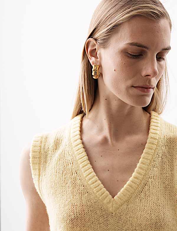 Πλεκτό Γιλέκο με V-Λαιμόκοψη από Κασμίρι - GR