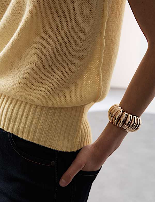 Πλεκτό Γιλέκο με V-Λαιμόκοψη από Κασμίρι - GR