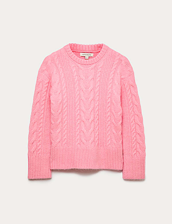 Cable Knit Jumper With Mohair - IT