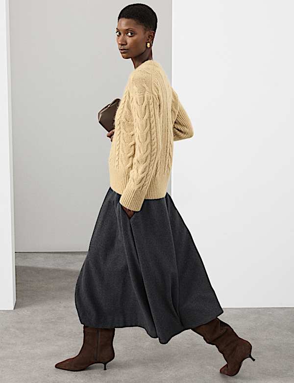 Jumper Rajut Kabel dengan Mohair - ID