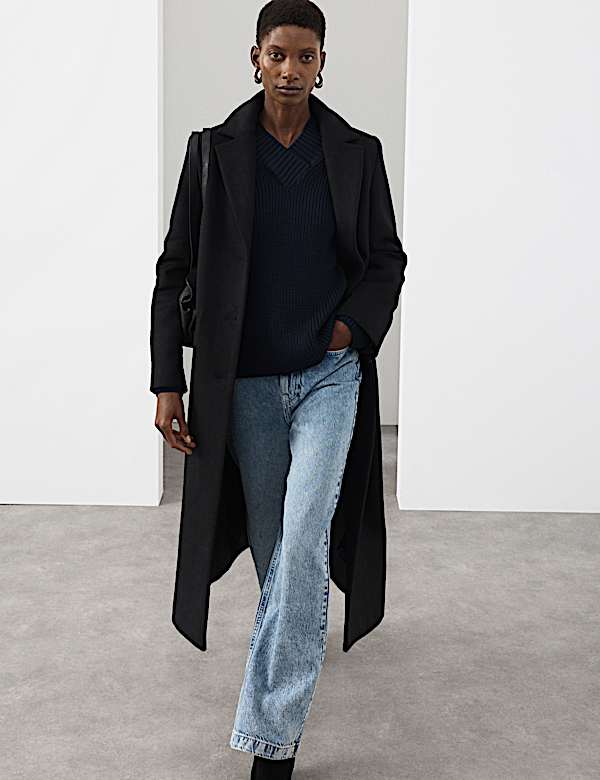 Pure Merino Wool V-Neck Jumper - LT