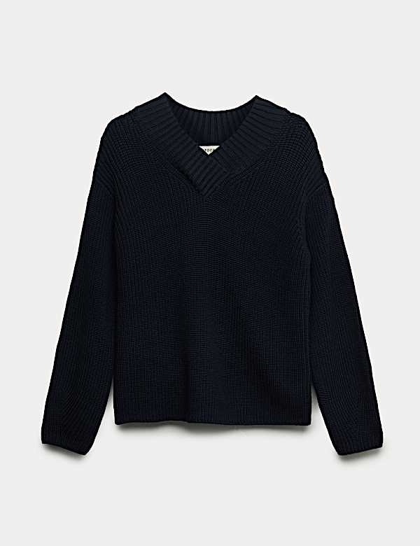 Pure Merino Wool V-Neck Jumper - LT