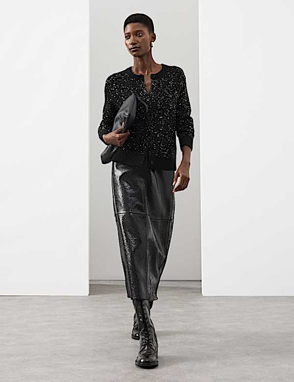 Vest met wol en lovertjes - NL