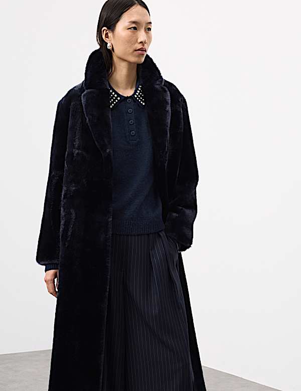 Embellished Polo Jumper with Wool