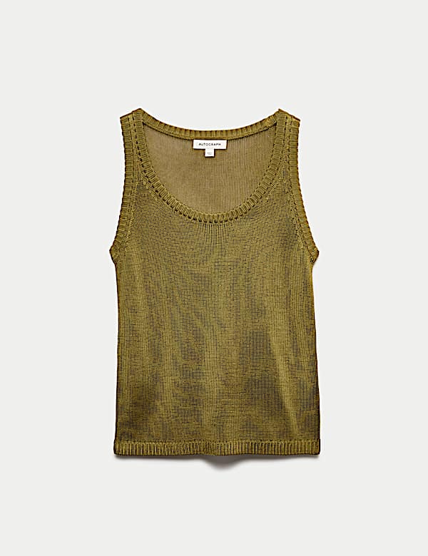 Metallic Knitted Vest Top - LT