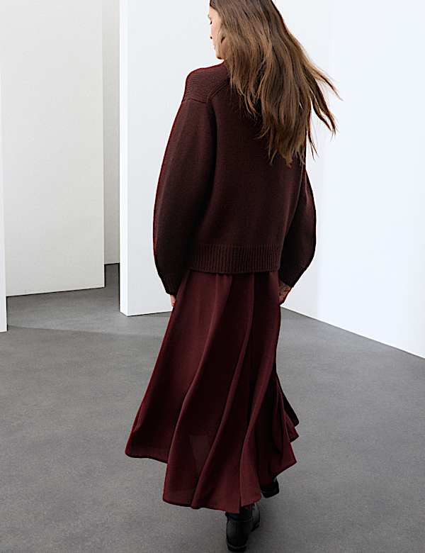 Wool with Cashmere Crew Neck Jumper - CA