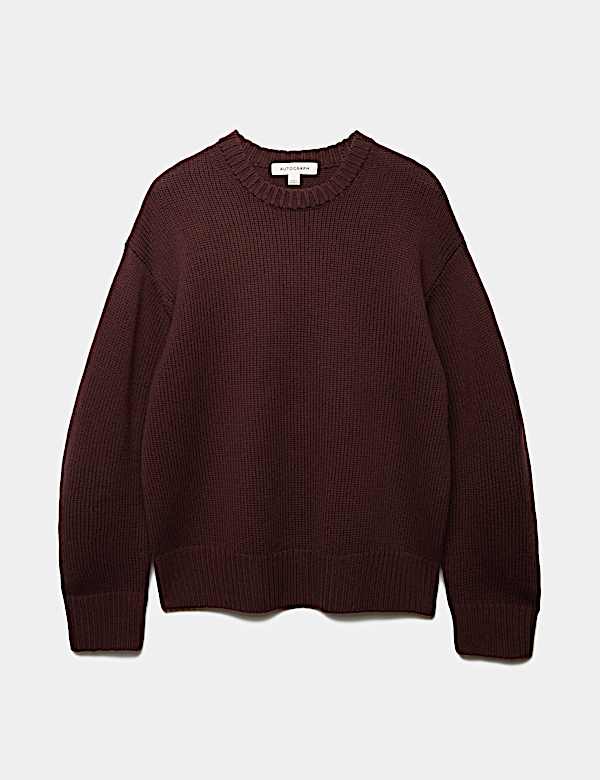 Wool with Cashmere Crew Neck Jumper - CA
