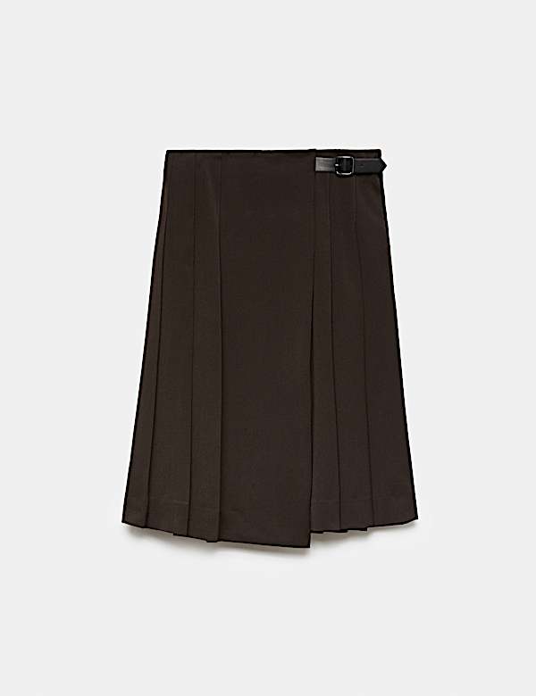 Jupe kilt midi pliss&eacute;e - FR