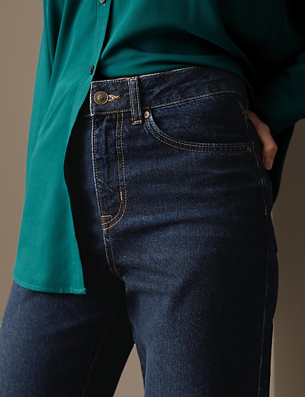 High Waisted Straight Leg Jeans